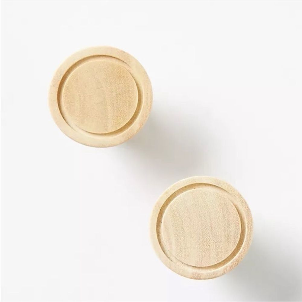 Anthropologie Sonali Wooden Knobs, Set of 2